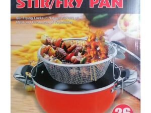 Casserole + Couvercle En Verre - Friteuse - 26 Cm – Orange