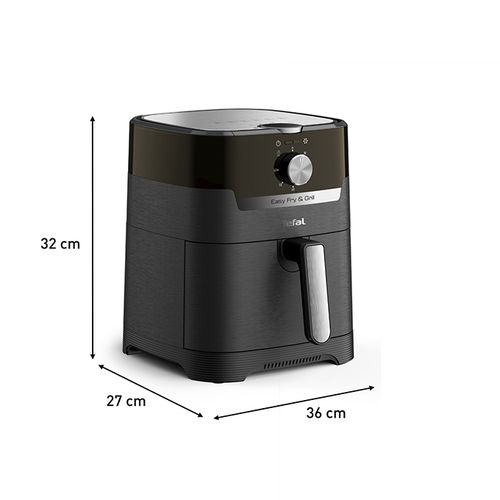 Tefal Easy Fry & Gril 2-in-1, Air fryer + Gril - 4.2 L livre de recettes numérique - EY501815 - Noir