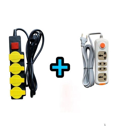 Multiprise Ralonge 4 Prise Avec Protection + Et Ralonge 4 Prises LOT DE 2 – Image 3