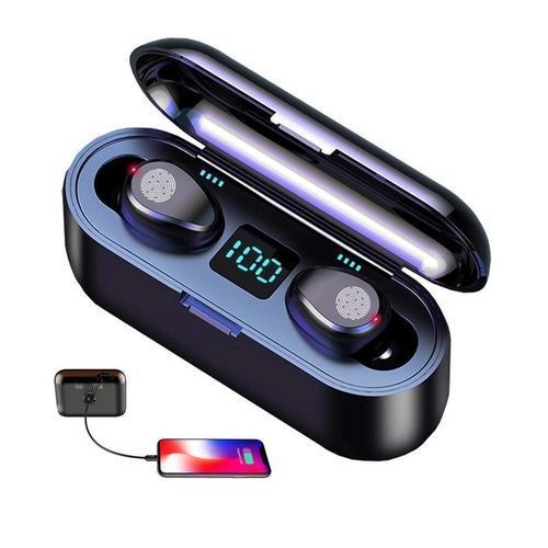 F9 - Écouteur Sans Fil - Bluetooth 5.3 - Noir – Image 2