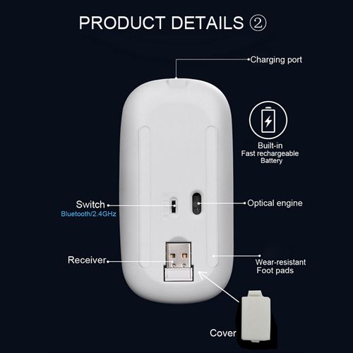 Souris Sans Fil - 2.4G - Or – Image 4
