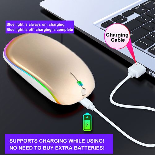 Souris Sans Fil - 2.4G - Or – Image 3