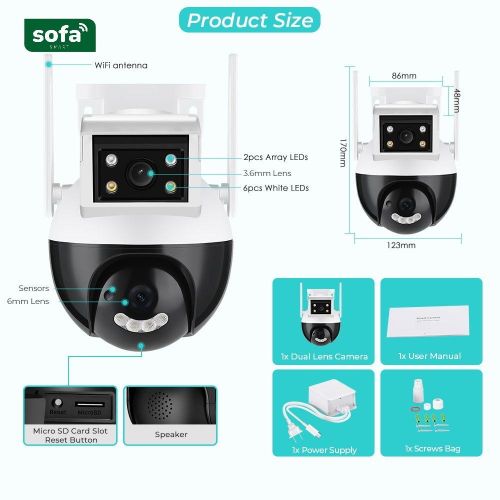Caméra smart double objectif d’extérieur 4MP PTZ – Image 2