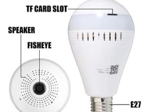 Mini Caméra De Sécurité Ip 360 Degrés Caché 960P / Wifi Lampe D'Ampoule Sans Fil