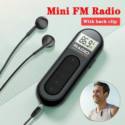 Mini Radio FM Portable Avec écran LCD - Noir – Image 7