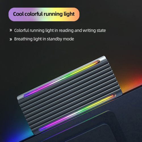 Boîtier SSD Externe RGB M.2 NVME/SATA – Image 4