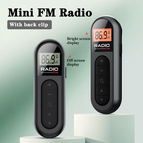 Mini Radio FM Portable Avec écran LCD - Noir – Image 6