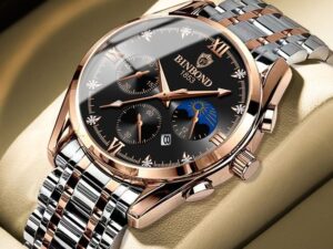 BINBOND Montres Pour Hommes élégantes Montres D'affaires à Quartz Sport Imperméable à L'eau