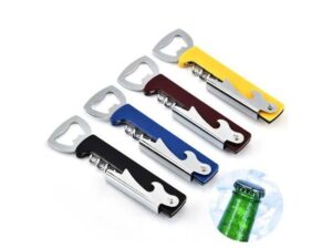 Décapsuleur Multifonction 4 En 1 - Tire Bouchon - Ouvre Bouteille - Ouvre Bière - Ouvre Vin - Décapsuleur - Décapsuleur De Vin - Multicolore