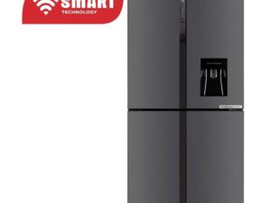 SMART TECHNOLOGY Réfrigérateur Américain 4 Battants NOFRST INVT SMART 490L Avec Fontaine (STR-690WS)- Gris - 12 Mois Garantie