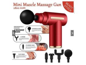 Masseur à main pour fascia avec peinture métallique élégante, 6 modes de commutation, équipé de 4 têtes de massage pour fascia