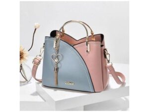 Partagez ce produit Sac Fourre-tout Tendance De Couleur Contrastée, Sac à Main De Créateur En Cuir PU Avec Pompon Pour Femme