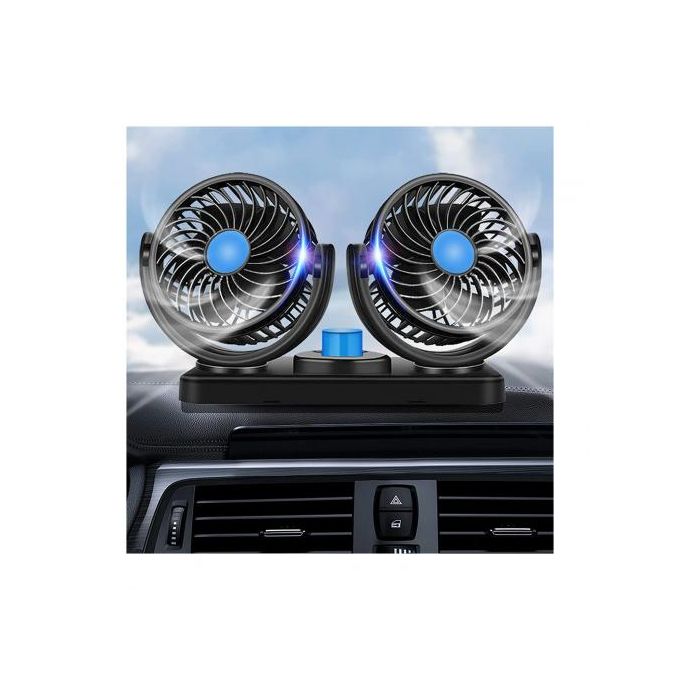 Ventilateur Avec Deux Têtes Pour Voiture – Image 2