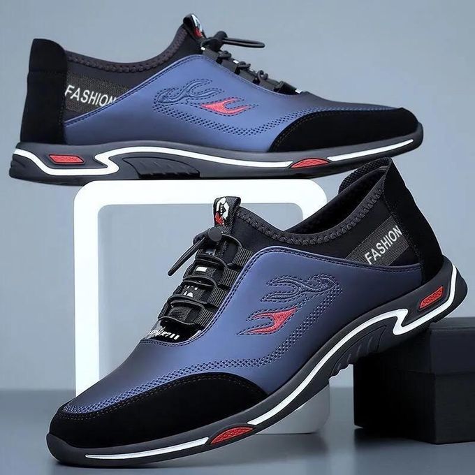 AIDAILU Chaussures Mocassins Pour Hommes PU - Bleu