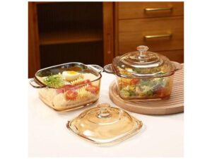 Lot de 2 Soupières transparent - 1L