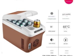 Glacière Électrique de Voiture 12V/24V - 15 Litres - Portable avec Bandoulière