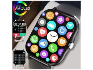 1.99 Pouces Montre Intelligente Anti-Eau IP67 avec Écran Tactile Plein Écran