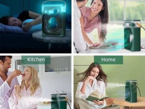 Mini Climatiseur Portable Air Cooler Fan 3 Vitesses avec Réservoir d’Eau, LED 7 Couleurs et MinuterieMini Climatiseur Portable Air Cooler Fan 3 Vitesses avec Réservoir d’Eau, LED 7 Couleurs et Minuterie