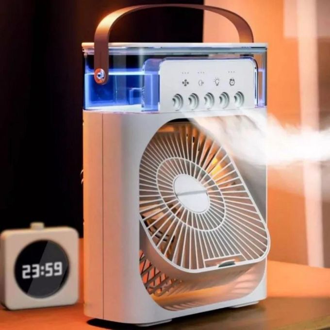 Mini Climatiseur Portable Air Cooler Fan 3 Vitesses avec Réservoir d’Eau, LED 7 Couleurs et MinuterieMini Climatiseur Portable Air Cooler Fan 3 Vitesses avec Réservoir d’Eau, LED 7 Couleurs et Minuterie – Image 5
