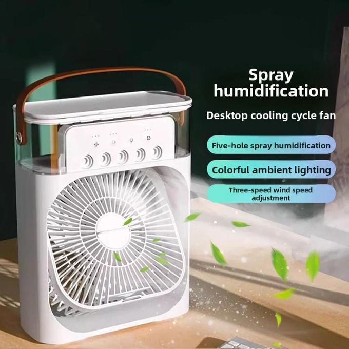 Mini Climatiseur Portable Air Cooler Fan 3 Vitesses avec Réservoir d’Eau, LED 7 Couleurs et MinuterieMini Climatiseur Portable Air Cooler Fan 3 Vitesses avec Réservoir d’Eau, LED 7 Couleurs et Minuterie – Image 4
